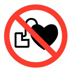 Verboden voor pacemakers